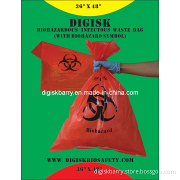 36" X 48" Biohazard Bag for Biohazardous/Infectious Waste in Hospital/Clinical/Laboratory